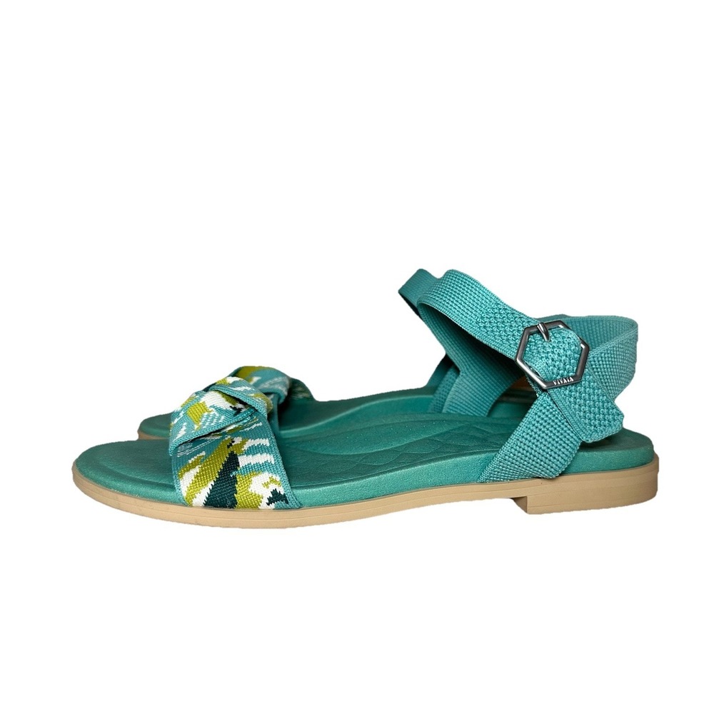 VIVAIA Women's US 8 EU 39 Arch Pro AdaptAll Paloma Sandals Green Multi Tropical